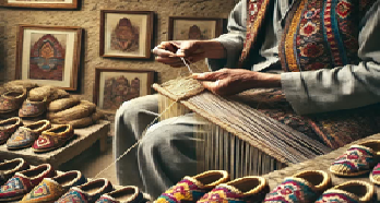 گیوه بافی؛هنر اصیل کفش های دست دوز ایرانی