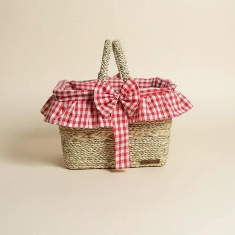 سبد حصیری پیک نیک مدل پاپیون