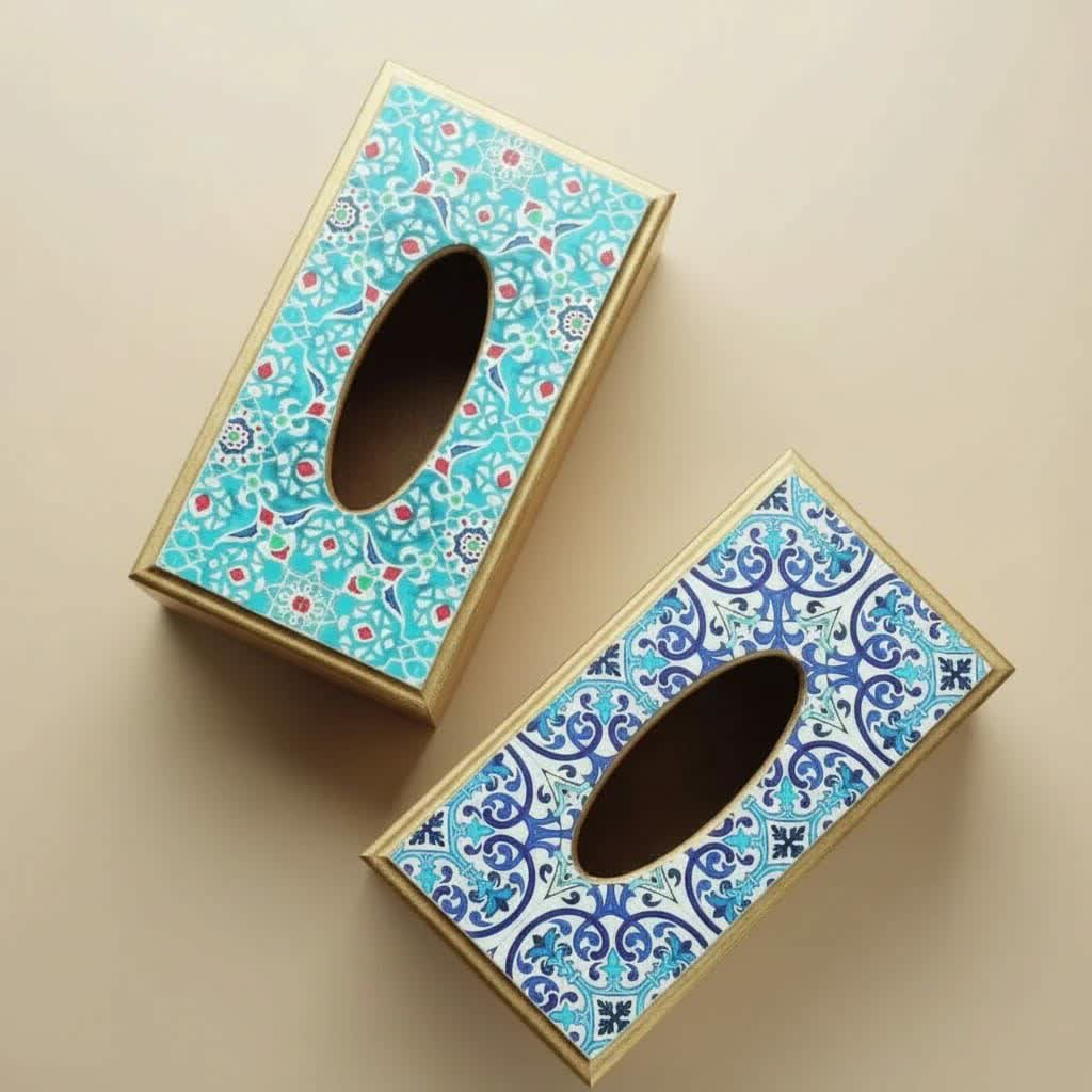جعبه دستمال مدل طرح دار