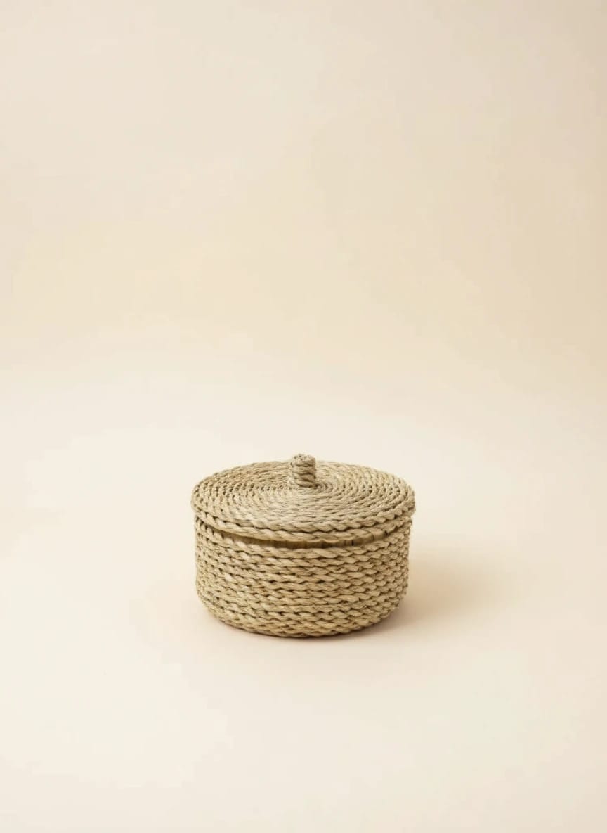 قندان حصیری مدل گرد