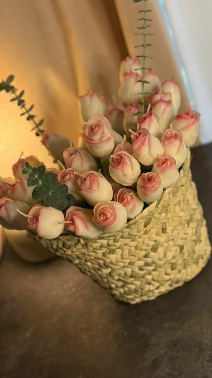 شمع روسی مدل غنچه رز